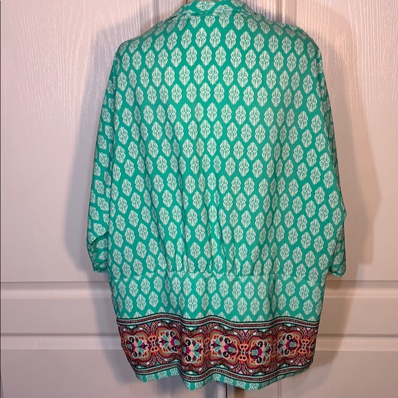 Kimono-multi colored geo print - Picture 2 of 8